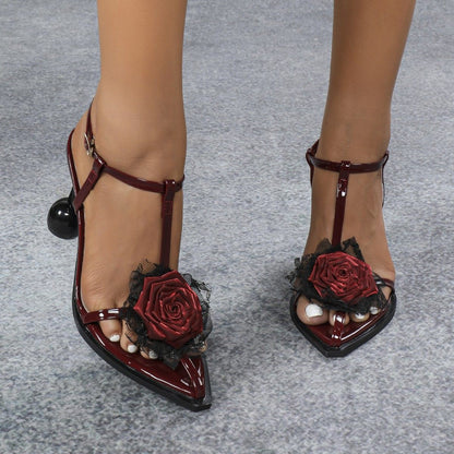 Lace flower sandals