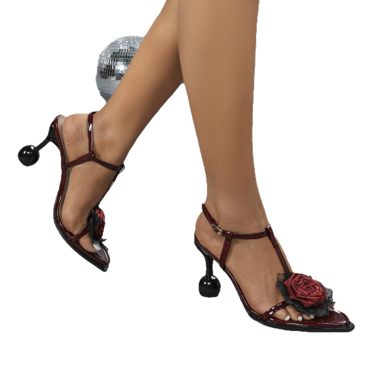 Lace flower sandals