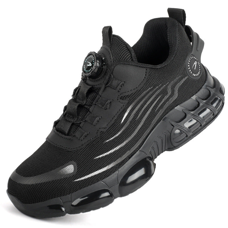 Lace-free work safety shoes