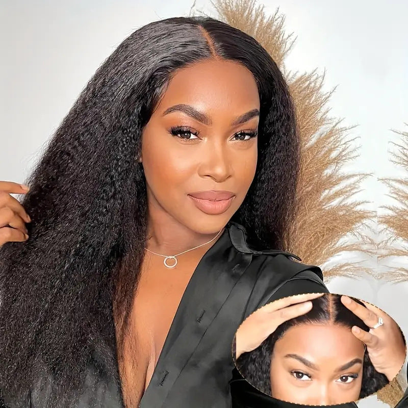 Lace Front Afro Wig with Natural Fluffy Curls