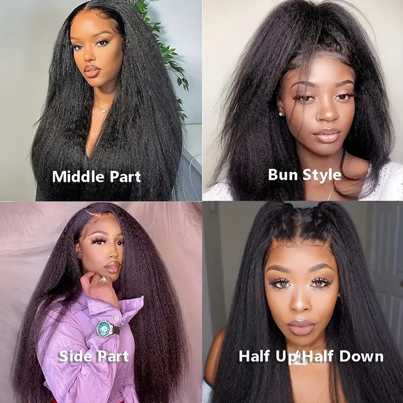 Lace Front Afro Wig with Natural Fluffy Curls