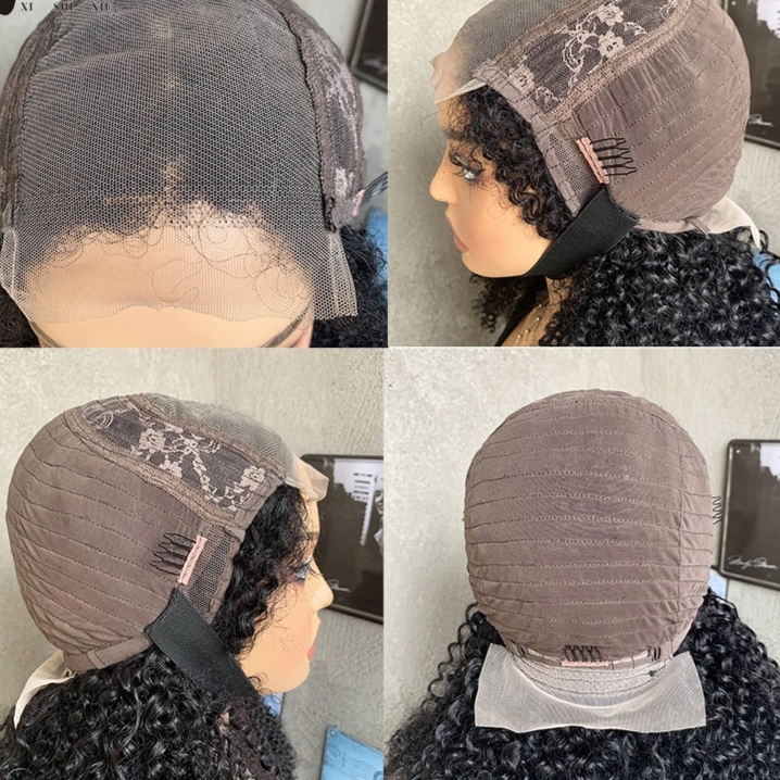 Lace Front Curly Blend Hair Wigs