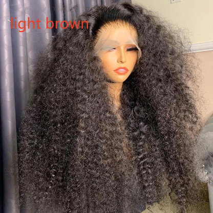 Lace Front Curly Human Hair Blend Wig
