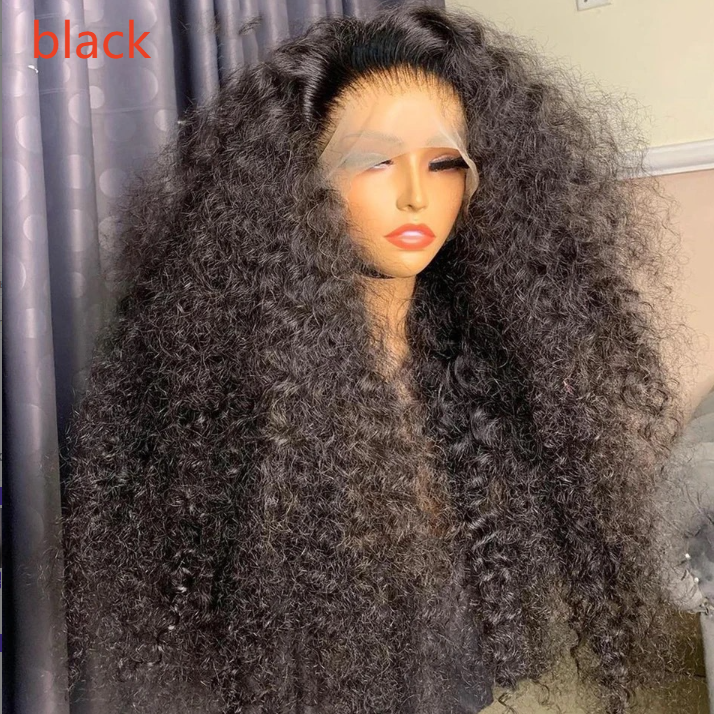 Lace Front Curly Human Hair Blend Wig