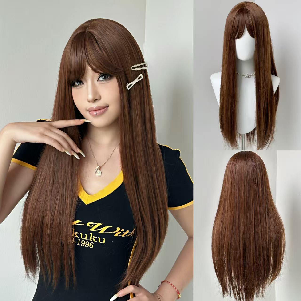 Lace Front Long Straight Synthetic Hair Wig