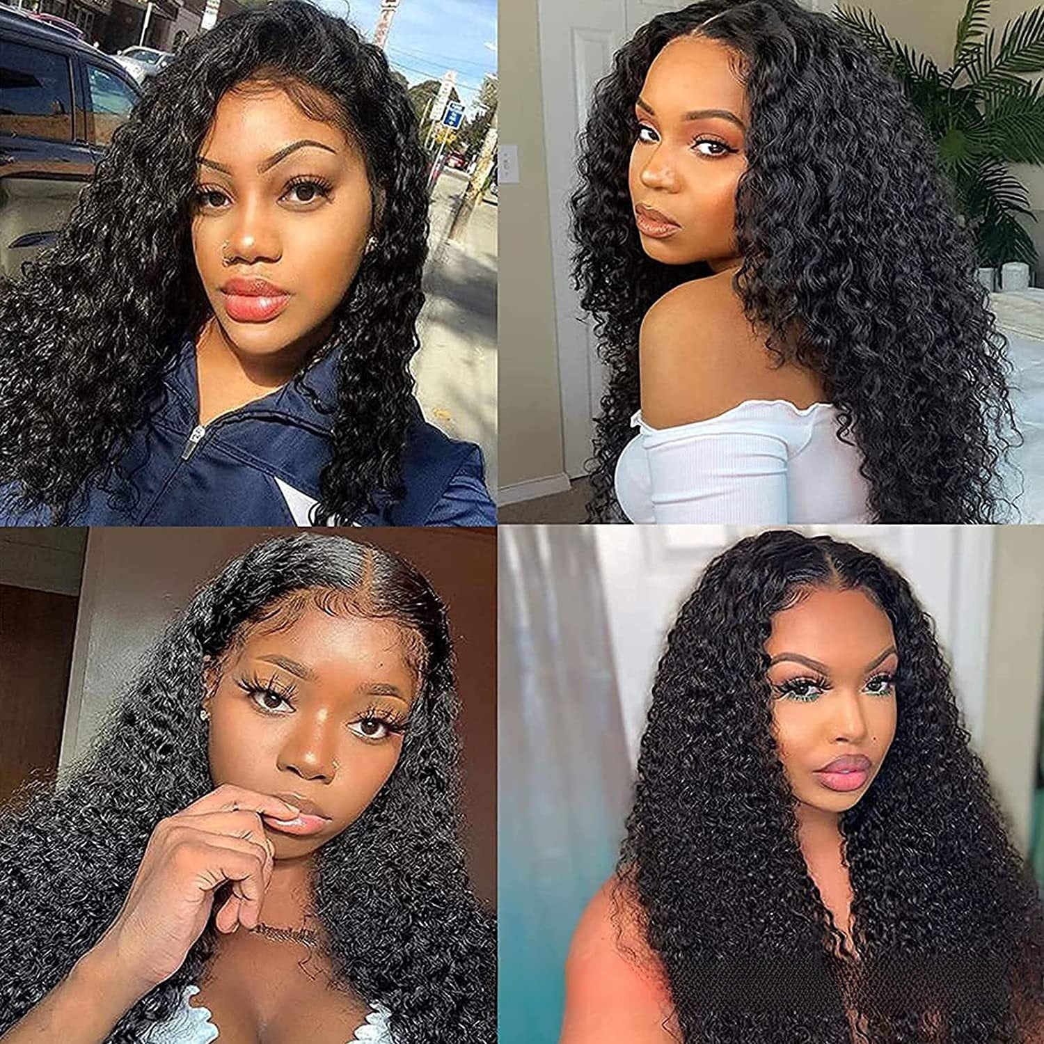 Lace Front Synthetic Wig Long Curly Hair