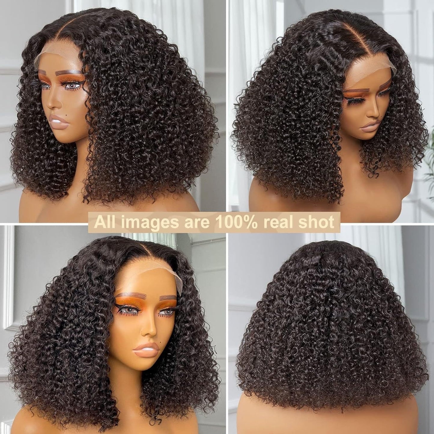 Lace Front Synthetic Wig Short Curly Hair