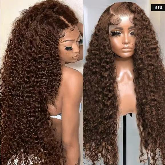 Lace Front Wig with Small Curls for Women