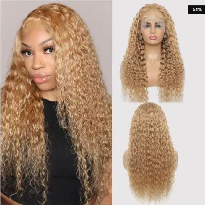 Lace Front Wig with Small Curls for Women