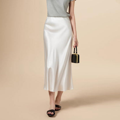 Lace half-length skirt