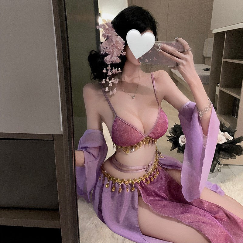 Lace Hanfu Dress and Stockings Set