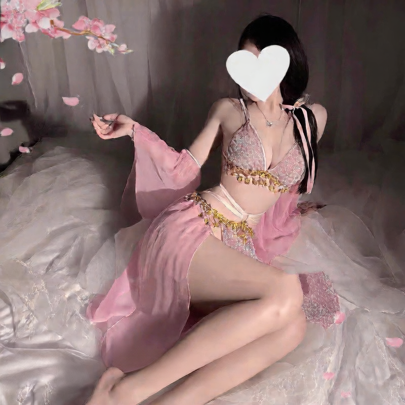 Lace Hanfu Dress and Stockings Set