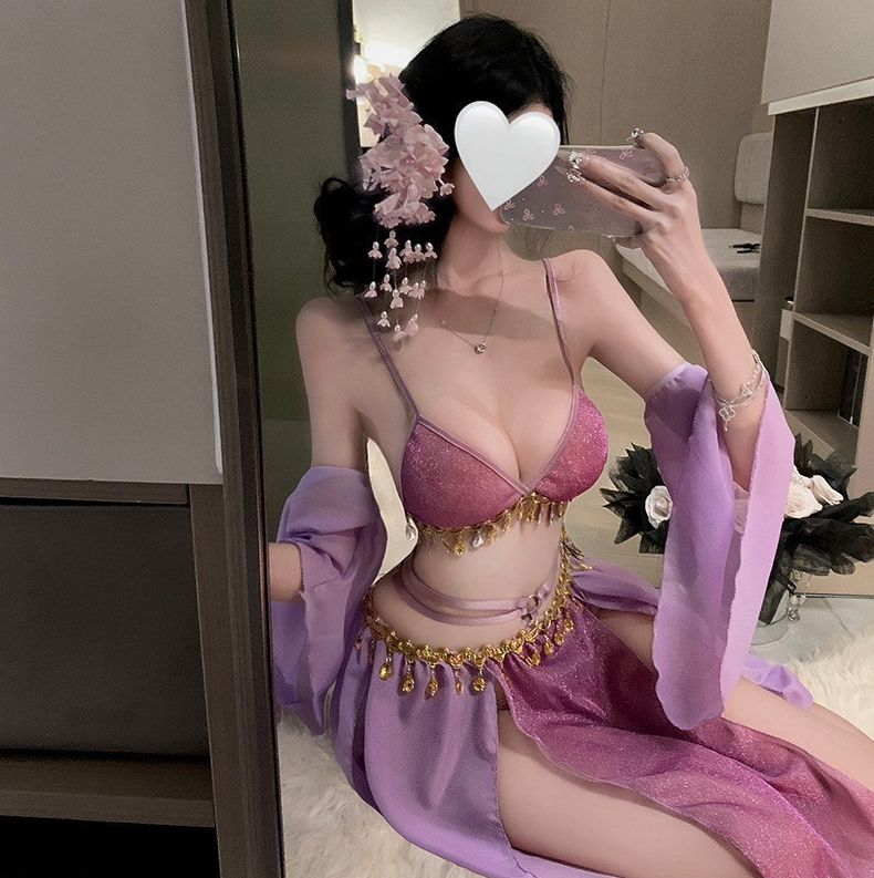 Lace Hanfu Dress and Stockings Set
