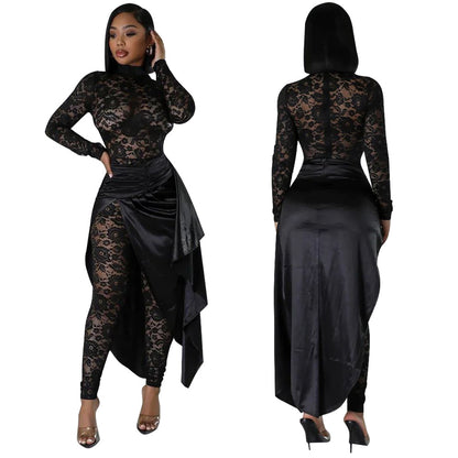 lace jumpsuit set