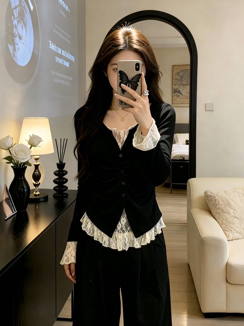 Lace long sleeve