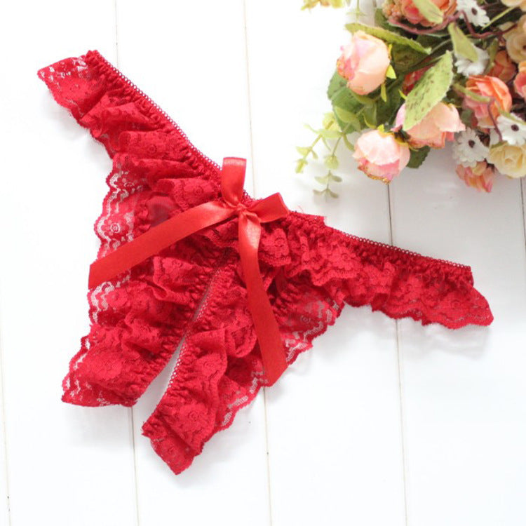 Lace Open Crotch Womens Underwear