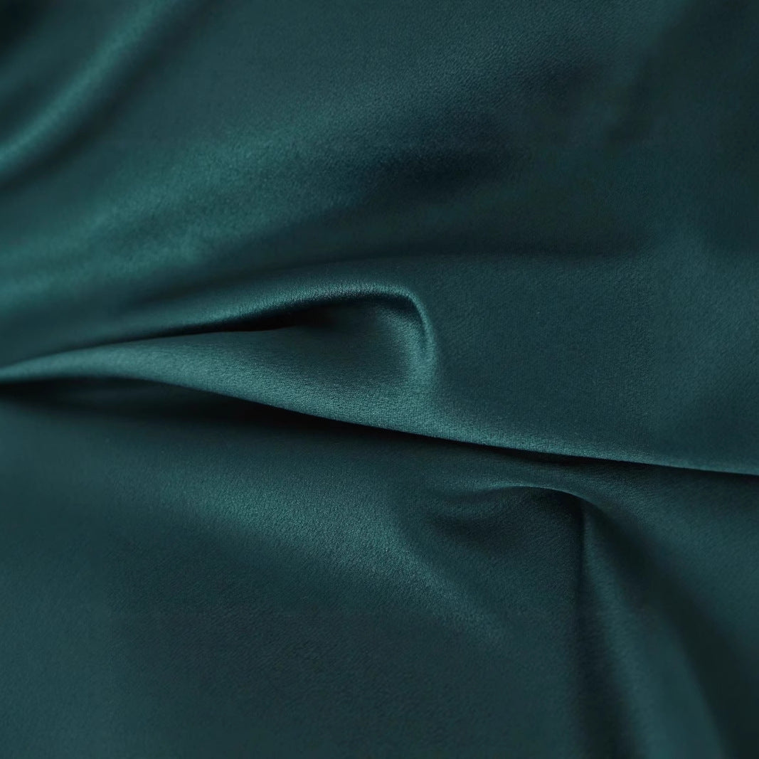 Lace satin strapless dress