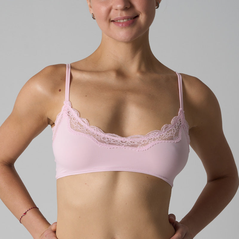 Lace Scoop Bralette Comfortable Seamless Underwear