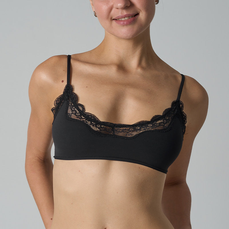 Lace Scoop Bralette Comfortable Seamless Underwear