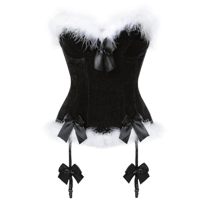 Lace Shaping Top with Garter Belt