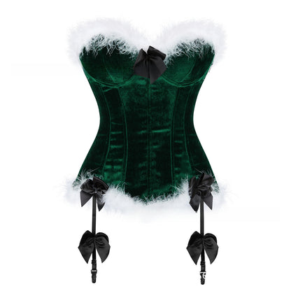 Lace Shaping Top with Garter Belt