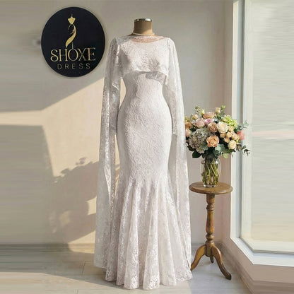 Lace Shawl Slim Fit Hip Elegant Fashion Dress
