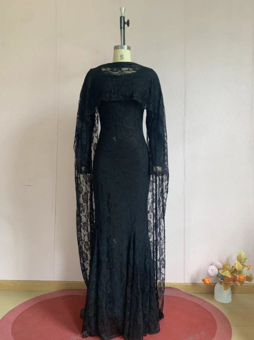Lace Shawl Slim Fit Hip Elegant Fashion Dress