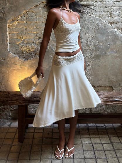 Lace Sleeveless Dress Set