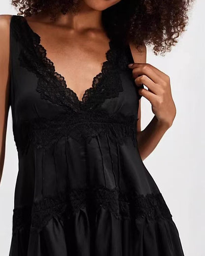 Lace Sleeveless Slip Dress