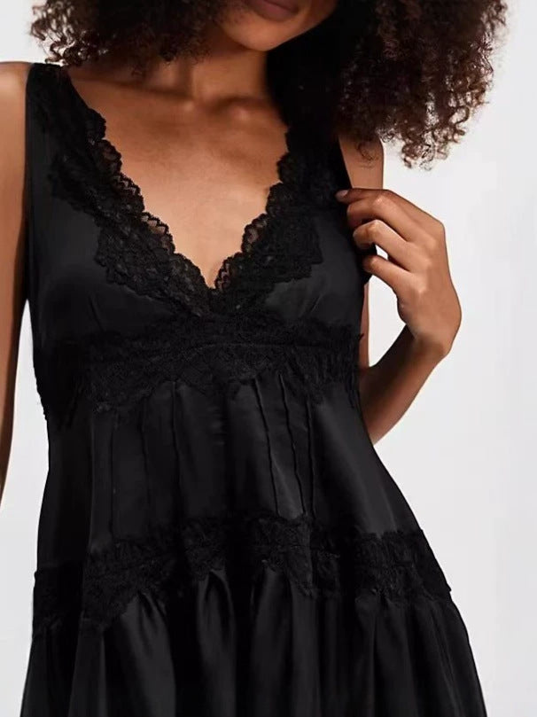 Lace Sleeveless Slip Dress