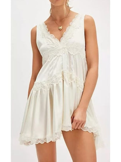 Lace Sleeveless Slip Dress
