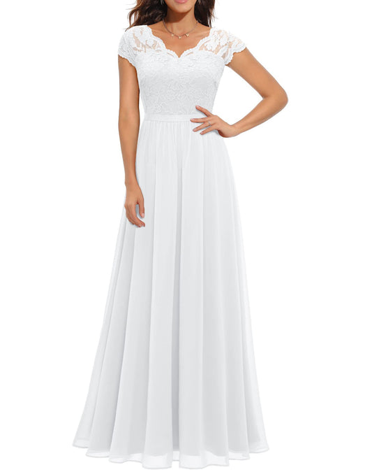 Lace Splicing Long Dress