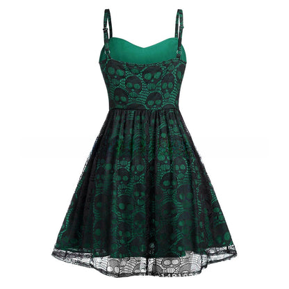Lace-Stitch Sling Dress