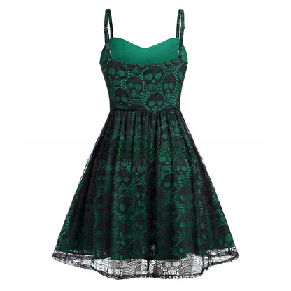 Lace-Stitch Sling Dress