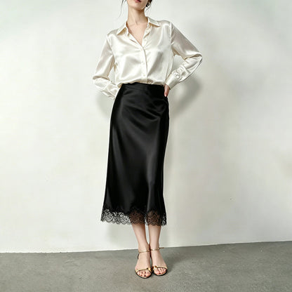 Lace-Trim Skirt