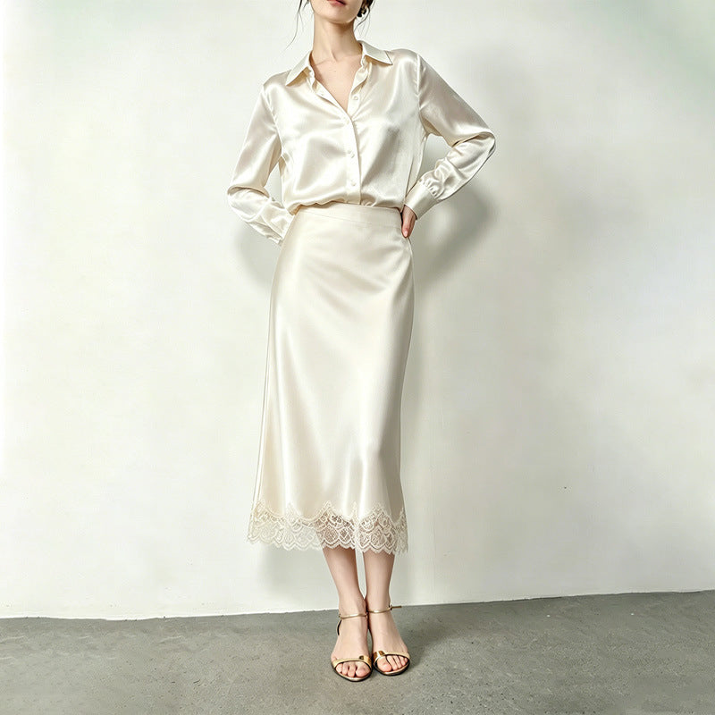 Lace-Trim Skirt
