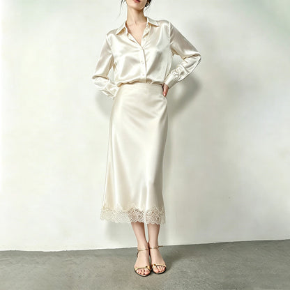 Lace-Trim Skirt