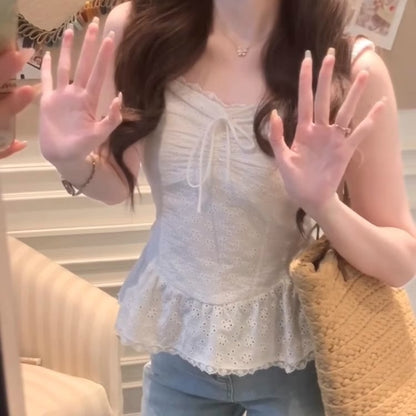 Lace-trimmed camisole