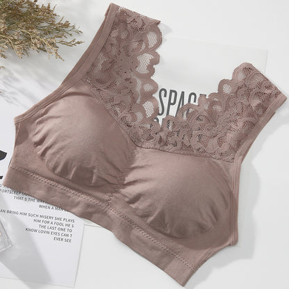 Lace Trimmed Camisole with Built-in Bra