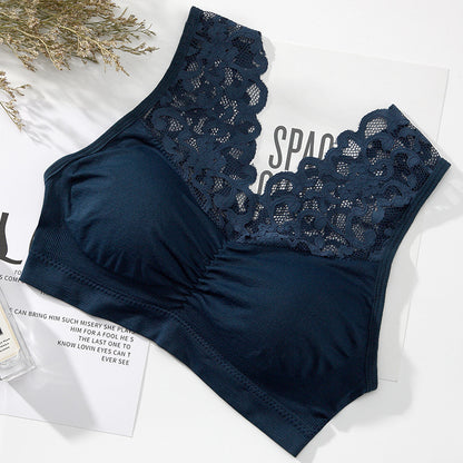 Lace Trimmed Camisole with Built-in Bra