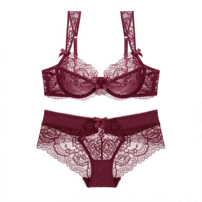 Lace ultra-thin transparent women's bra