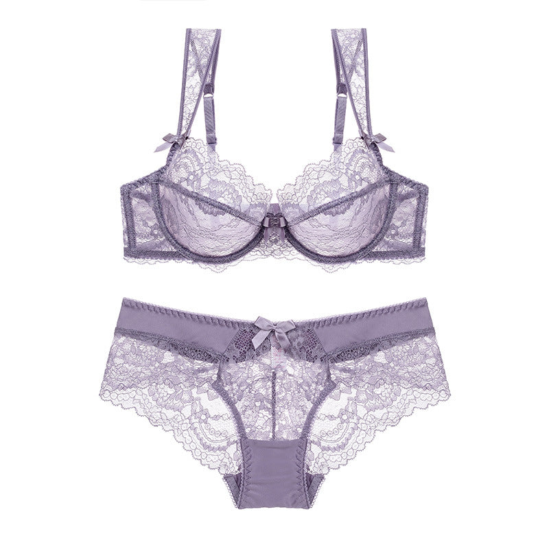 Lace ultra-thin transparent women's bra