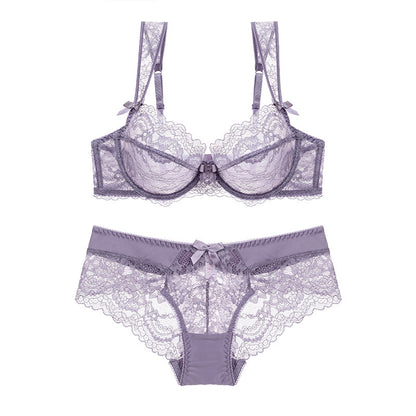 Lace ultra-thin transparent women's bra
