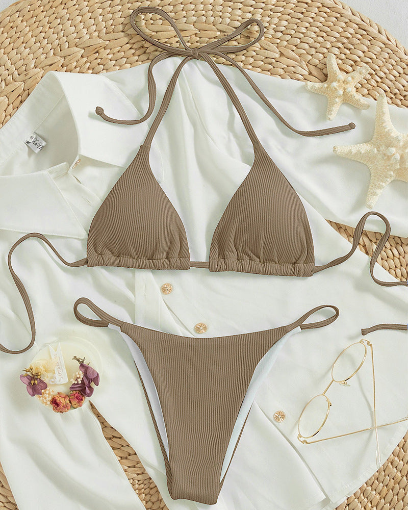 Lace-Up Bikini Swimsuit for Women