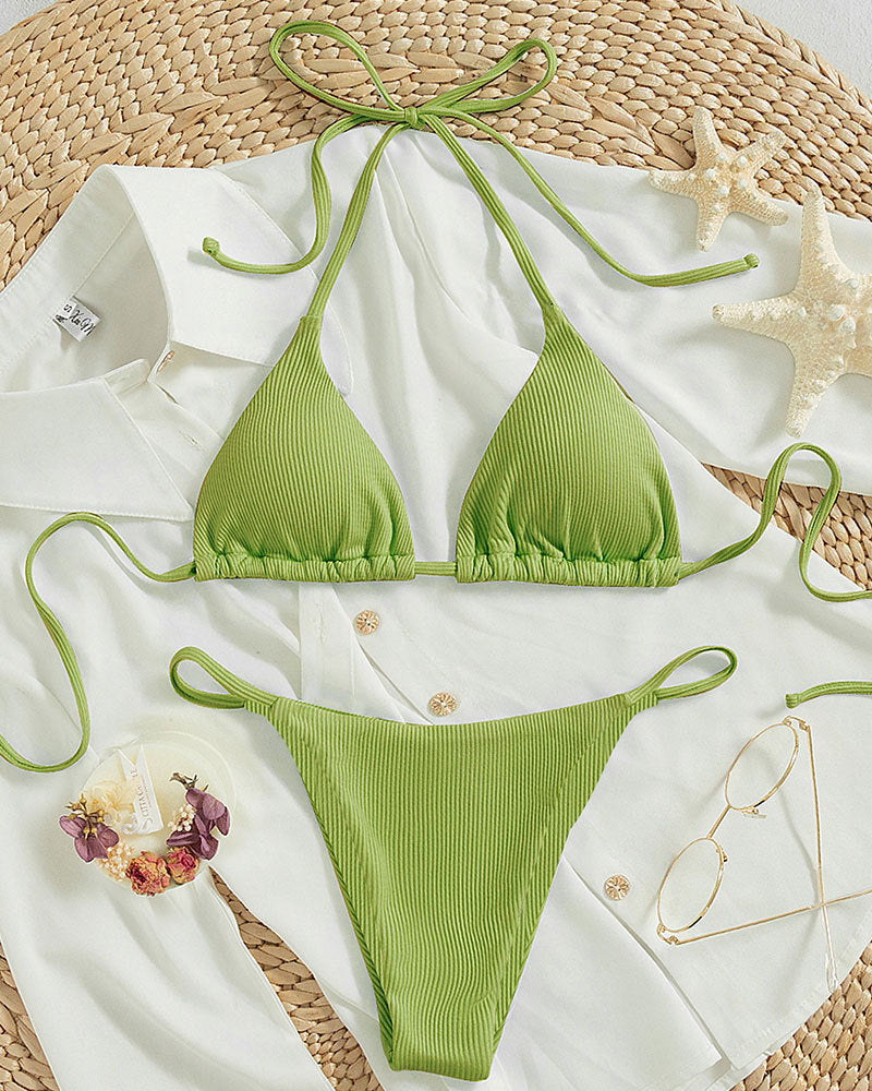 Lace-Up Bikini Swimsuit for Women