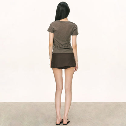 Lace-up skirt