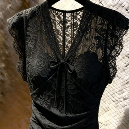 Lace V-neck top