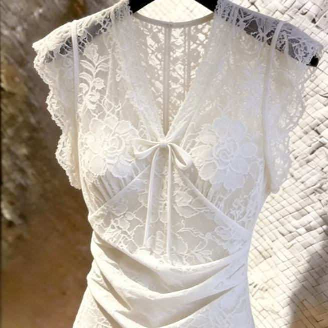 Lace V-neck top