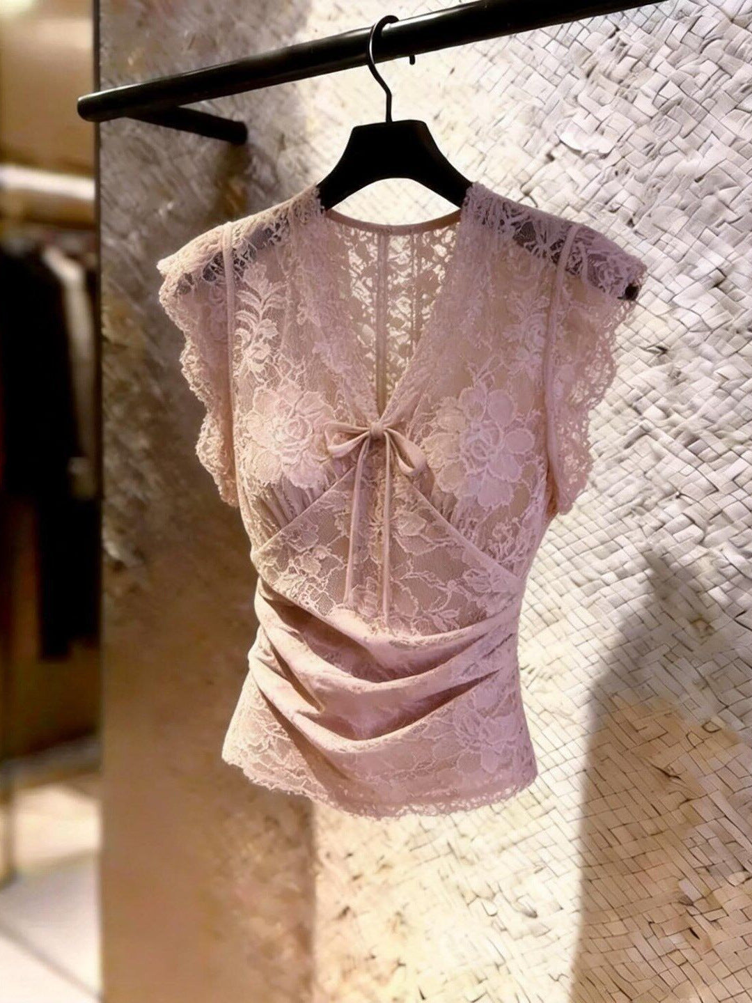Lace V-neck top