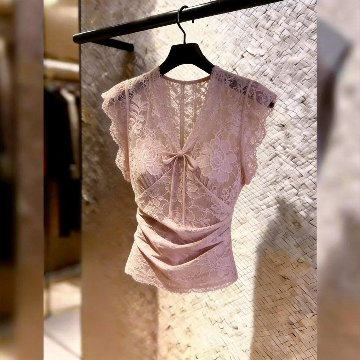Lace V-neck top